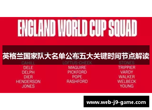 英格兰国家队大名单公布五大关键时间节点解读 英格兰国家队大名单公布五大关键时间节点解读